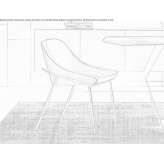 Upholstered metal chair Motril
