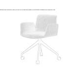 Fabric chair on wheels Gassin