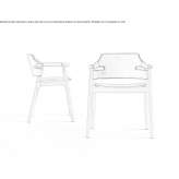 Tanned leather chair with armrests Tataru