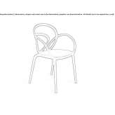 Stackable polypropylene chair with integrated cushion Minneota