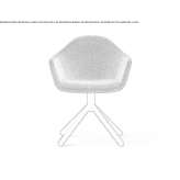 Obrotowe krzesło materiałowe z podłokietnikami Negrelos