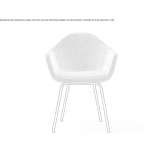 Fabric chair with armrests Negrelos