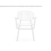 Ash chair with armrests Sturkoe
