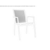 Batyline® chair with armrests Tacony