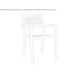 Iroko chair with armrests Tacony