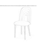 Nabuk chair with open backrest Mirabel