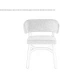 Beech wood and fabric armchair Ormylia