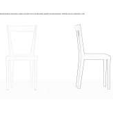 Wooden chair with integrated cushion Wabana