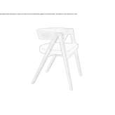 Ash chair with armrests Orsogna