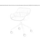 Swivel fabric chair on trestles and wheels Budgewoi