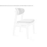 Upholstered chair in walnut color Kerns