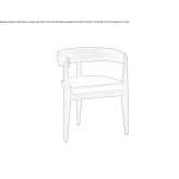 Ash chair with armrests Orsogna