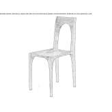 Solid wood chair with open backrest Carouge