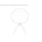 Swivel fabric chair on trestles with armrests Jodoigne