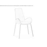 Chair upholstered in fabric with armrests Cancuc