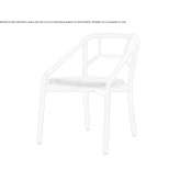 Wooden chair with integrated fabric cushion Arequipa