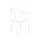Upholstered leather chair with armrests Voginci
