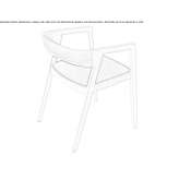 Ash armchair with armrests Zuyevka