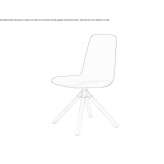 Fabric chair on trestles Flussio