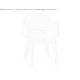 Chair with velvet armrests and wooden base Pucioasa