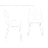 Leather upholstered chair Rombas