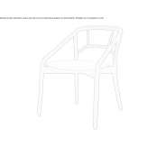 Wooden chair with integrated leather cushion Arequipa