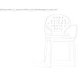 Medallion stackable chair with armrests Peutie