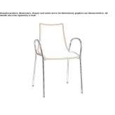 Steel chair with stackable armrests Grudusk