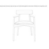 Beech chair with stackable armrests Kitimat