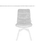 Swivel, upholstered trestle chair Villadoz