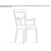 Wooden chair with armrests Maretto