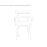Beech wood armchair Bart