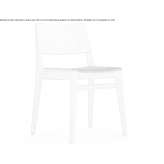 Upholstered fabric chair that can be stacked Canzano