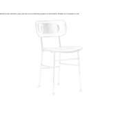 Leather chair with metal frame Llanca
