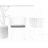Aluminum chair based on a sled with armrests Sunset