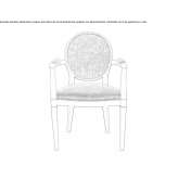 Upholstered beech chair with armrests Kitimat