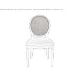 Upholstered beech chair Poll