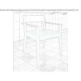 Solid wood chair with armrests Eskil