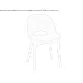 Velvet chair and wooden base Pucioasa