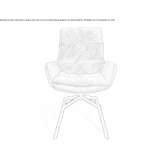 Swivel chair on trestles with armrests Villadoz