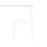 Wooden chair with open backrest Wymiarki