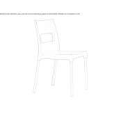 Technopolymer chair, stackable Canoas