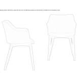 Upholstered leather chair with armrests Nijemci