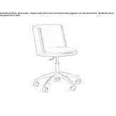 Upholstered chair with a 4-star base on wheels Communay