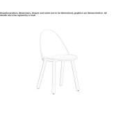 Wooden chair with integrated cushion Sunja