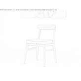Solid wood chair with integrated cushion Karlivka
