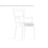 Wooden chair with armrests Maretto