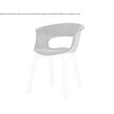 Fabric chair with armrests Ponthir