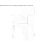 Upholstered leather chair with armrests Lebus