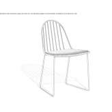 Aluminum chair based on a sled with an integrated cushion Sunset